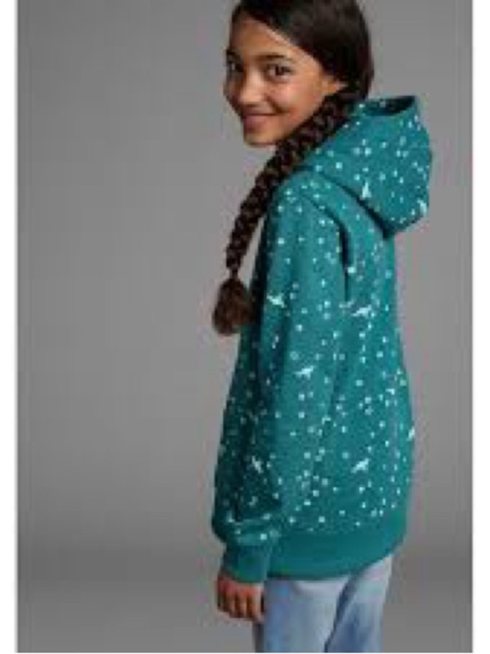 kangaROOS Teal Hooded Sweatshirt with Stars & Kangaroos